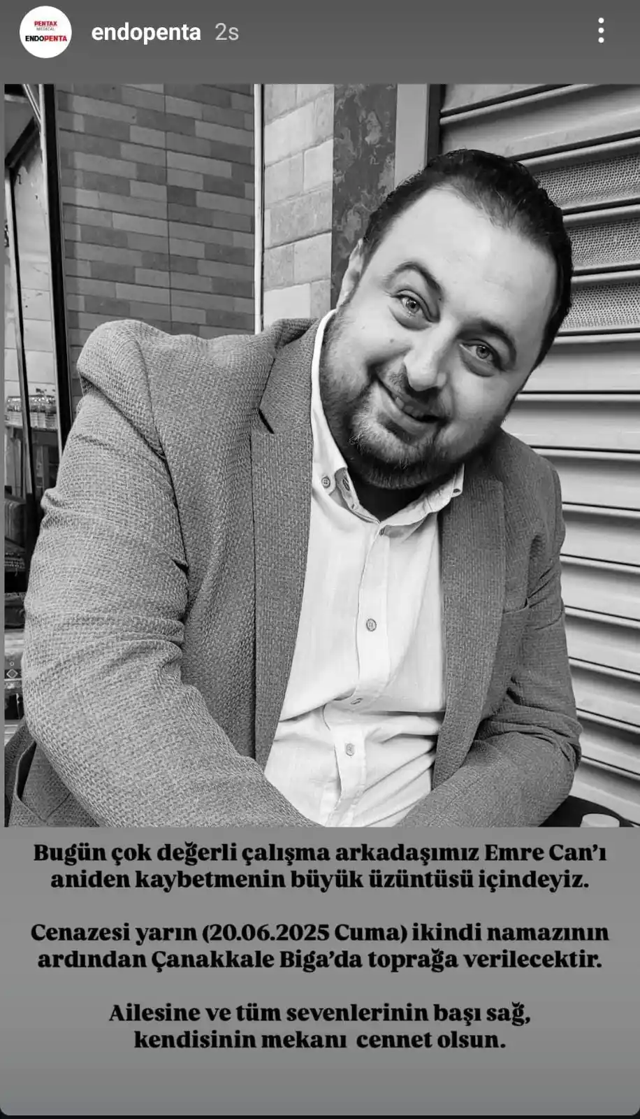 Image from Biyomedikal: Allah rahmet eylesin, yakınlarına sabır dileriz....