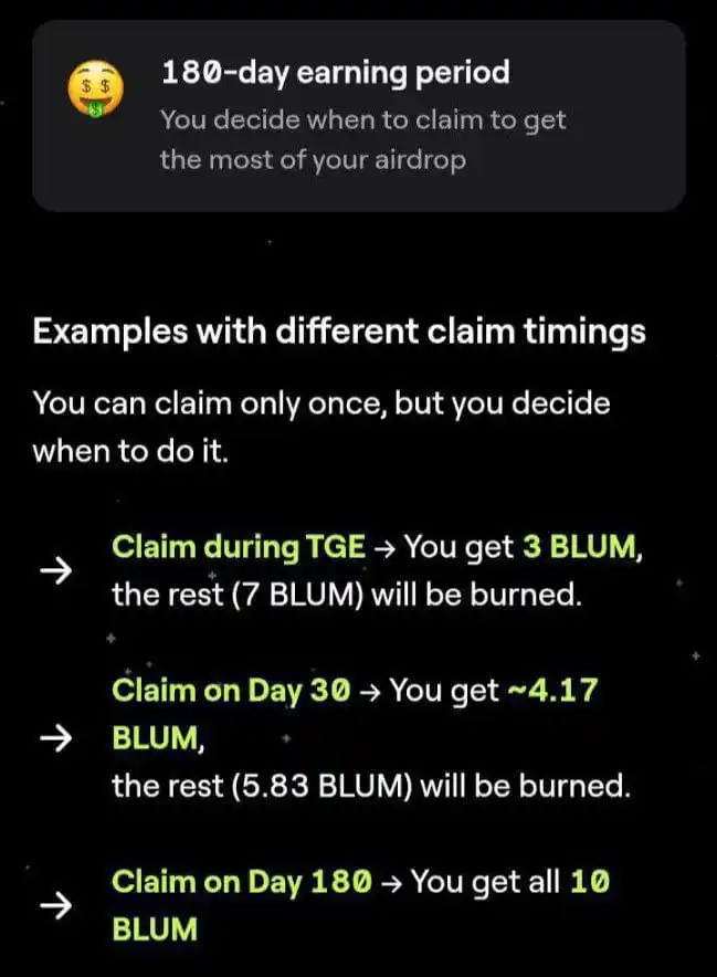 Image from Shahzaib ALi: *🎗️Blum Airdrop Claim Update* 🔸If you claim 30% on TGE rest 70% wi...