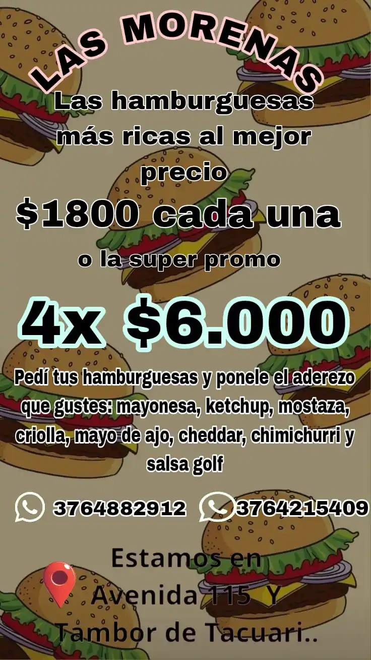Image from PORTAL EMPLEO MISIONES: 🍔🍔🍔🍔Buenas estamos trabajando a partir de las 20hs hacemos 🛵envi...