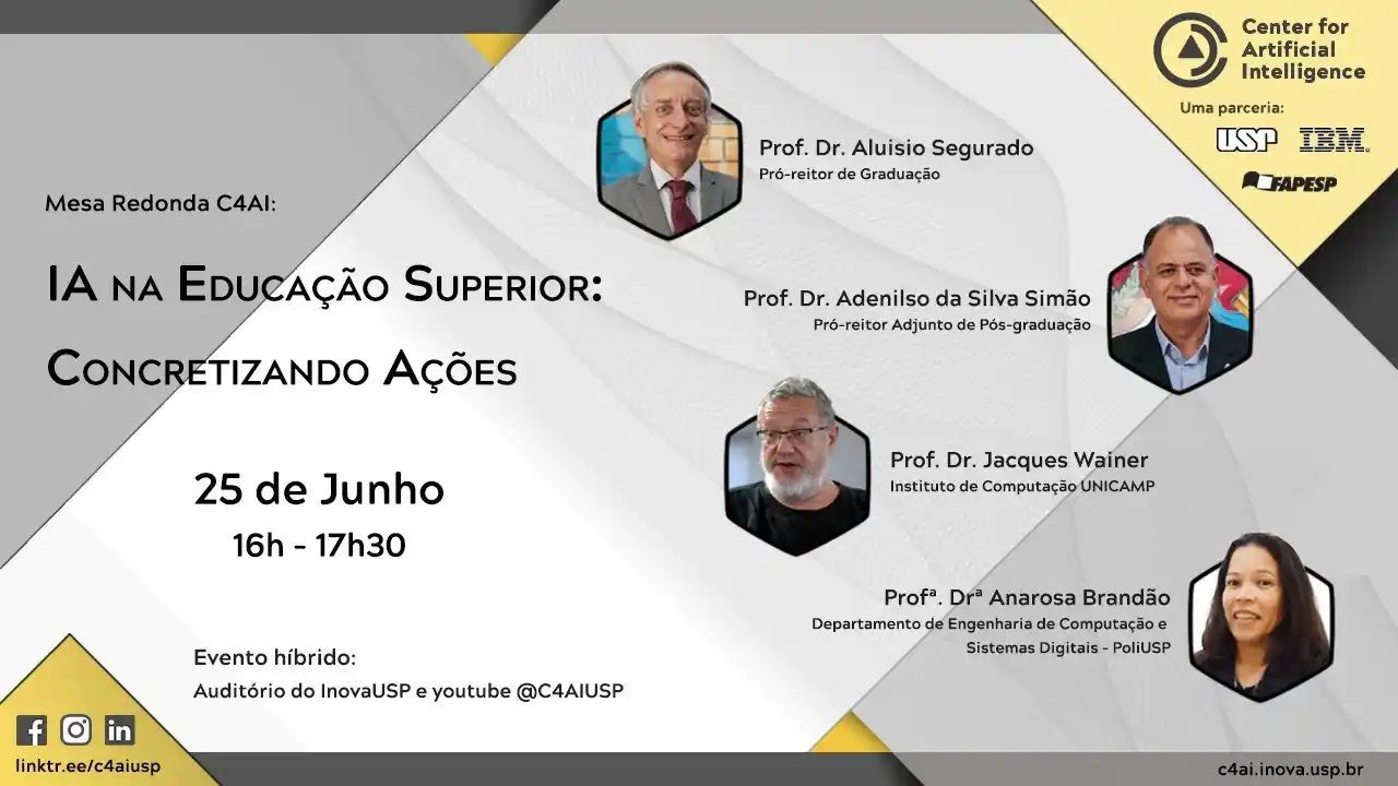 Image from 👩‍🏫 Professores Poli USP: *C4IA promove mesa redonda “IA na Educação Superior: Concretizando Açõ...