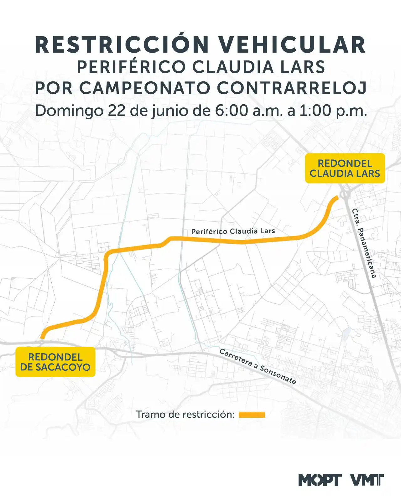 Image from VMT El Salvador : Con motivo al Campeonato Nacional Contrarreloj 🚴, el domingo 22 de ju...