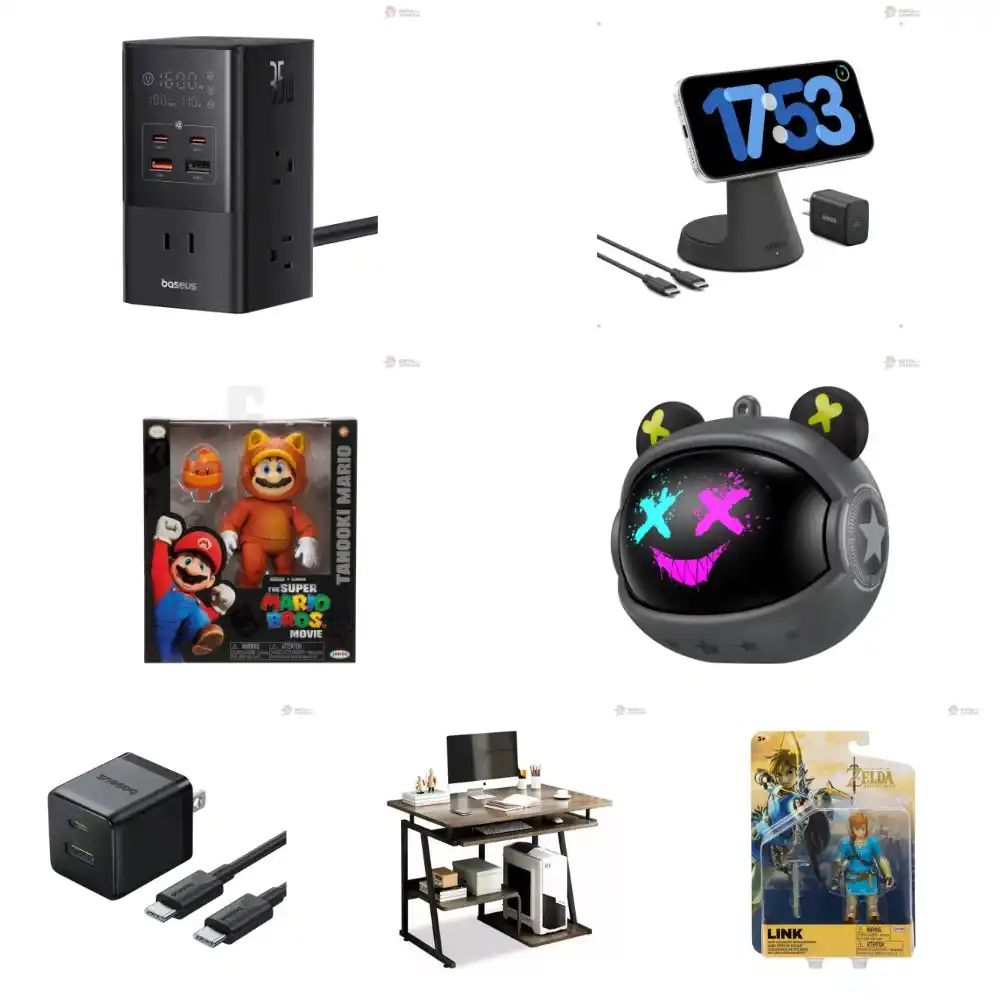 Image from Espía de Ofertas: 🤝 Estación de carga rápida Baseus 10 en 1, con 6 tomas y 4 puertos US...