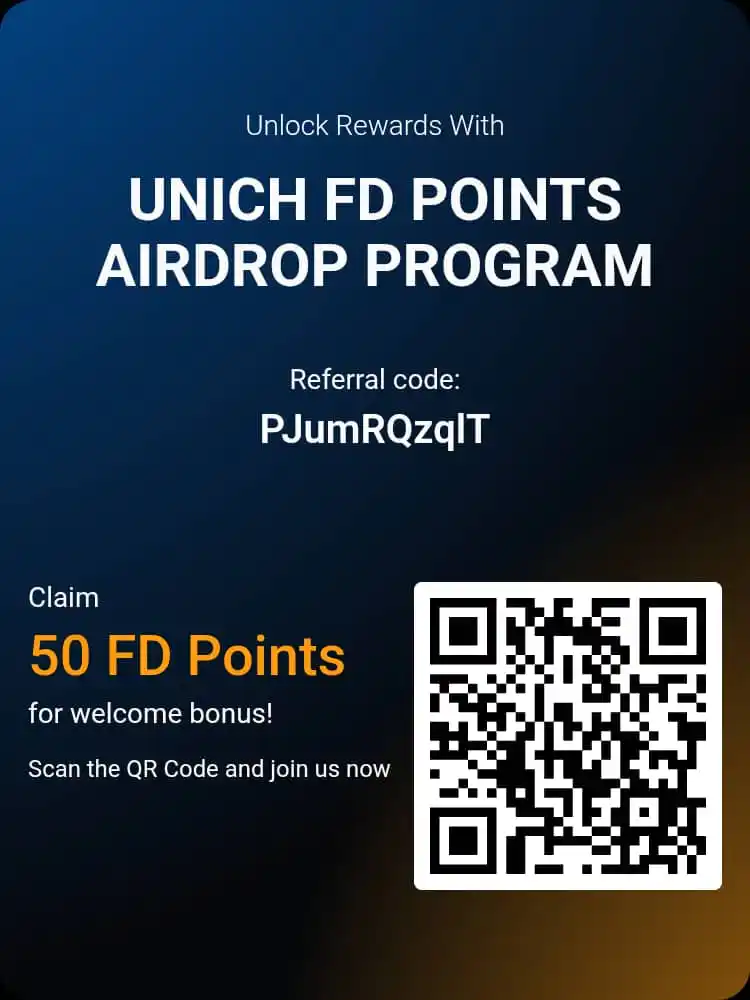 Image from Airdrop & Crypto With Decision®: Go Sign up Now - UNICH AIRDROP Claim 50 point welcome bonus https://...