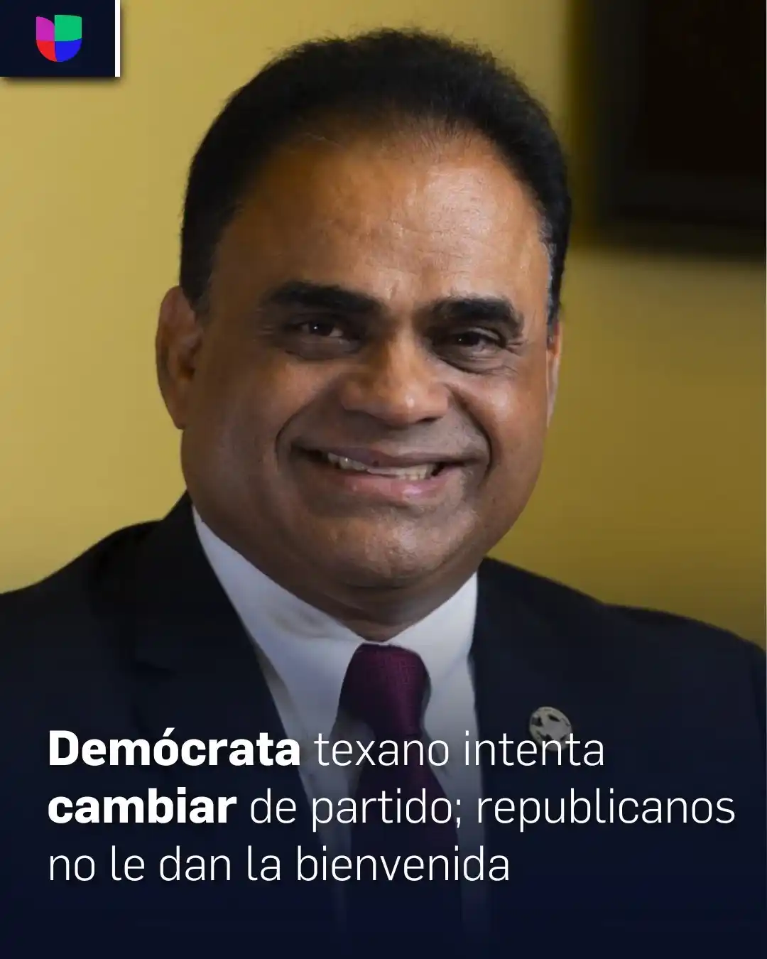 Image from Univision 45 Houston: *Los conservadores se deslindaron de él* y señalaron que su intento de...