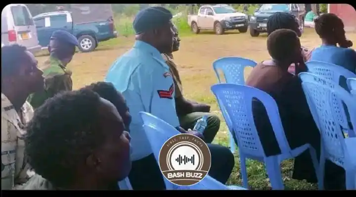 Image from BashBuzz: Nyanza police officials have visited the family of the late Albert Ojw...