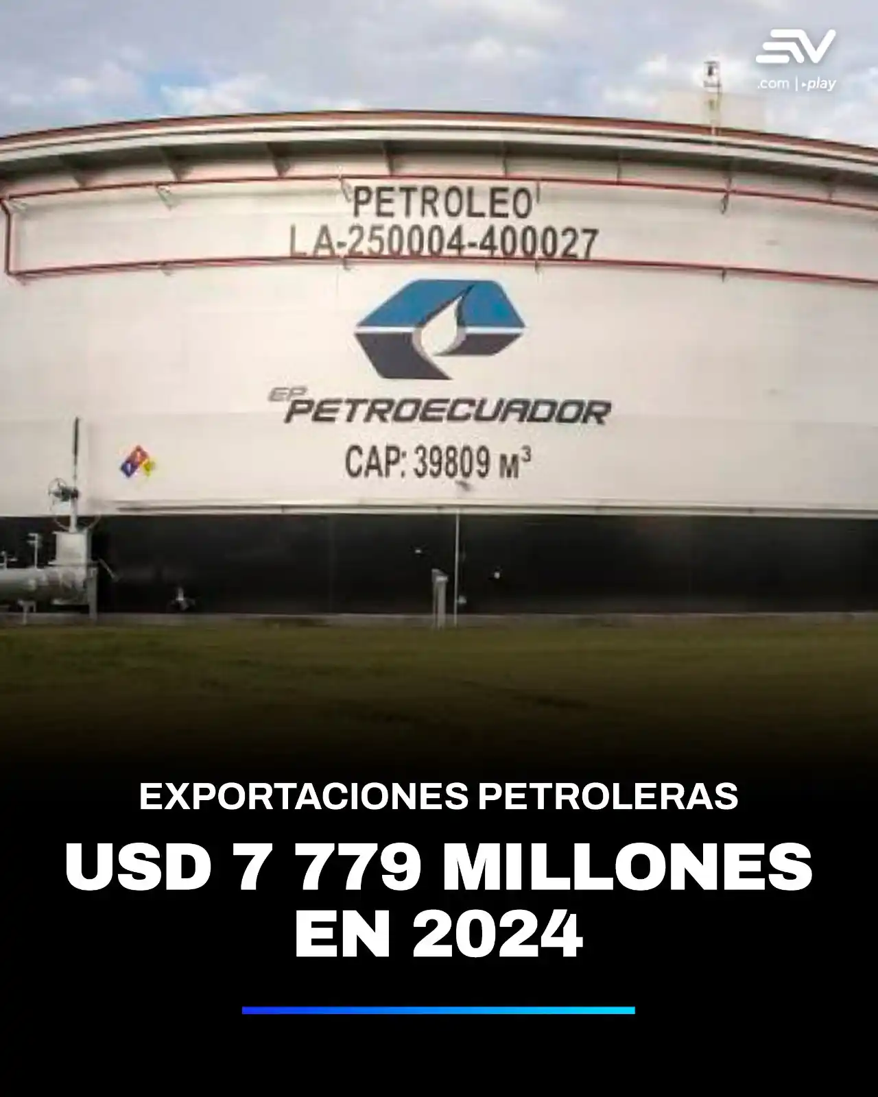 Image from Ecuavisa: Petroecuador exportó en 2024 un total de 113,4 millones de barriles de...