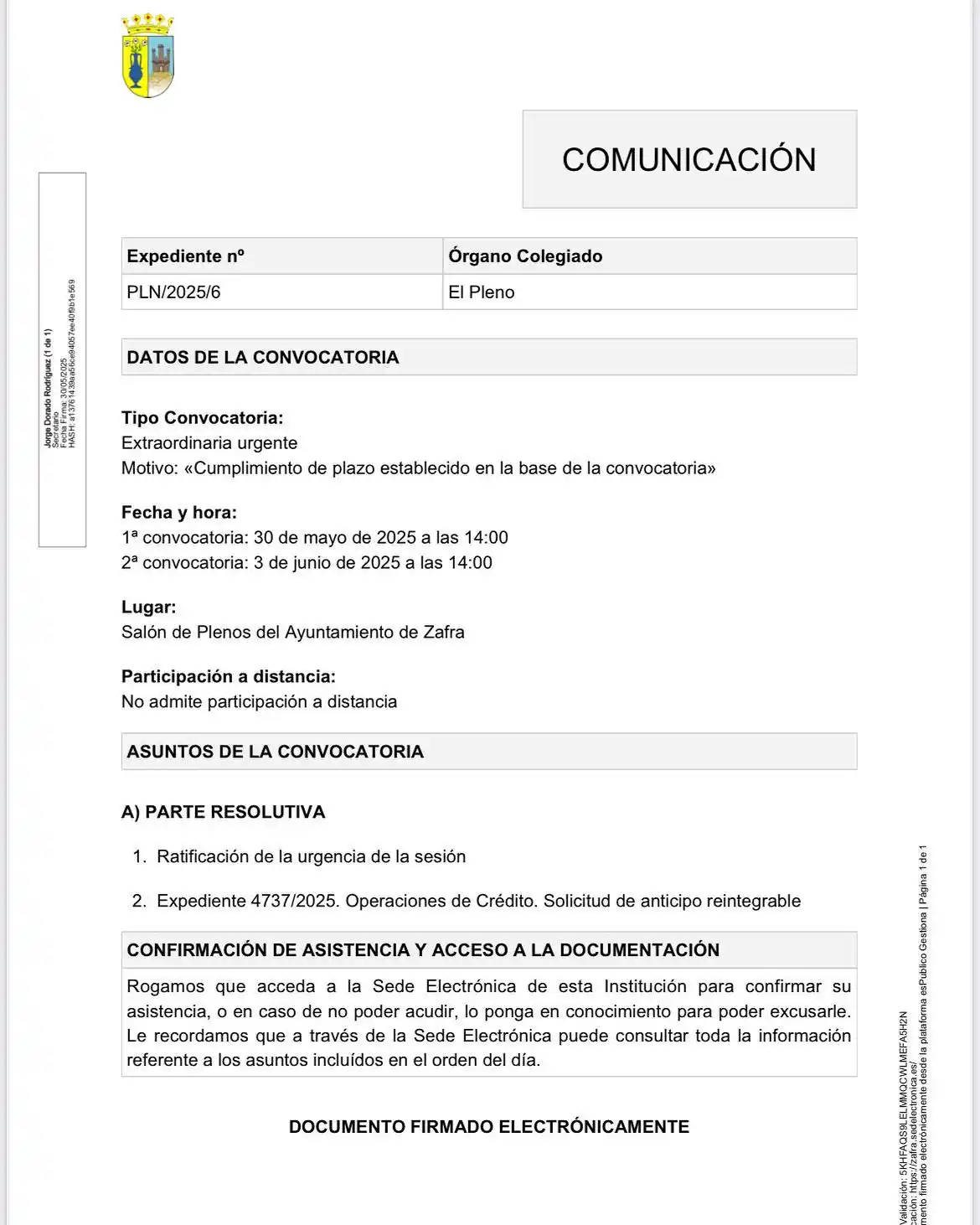PSOE ZAFRA post