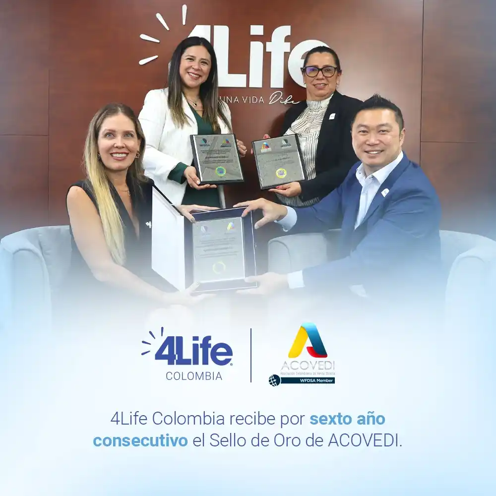 Image from Colombia al Día 🇨🇴: *¡Por sexto año consecutivo,* 4Life Colombia ha recibido el *Sello de ...