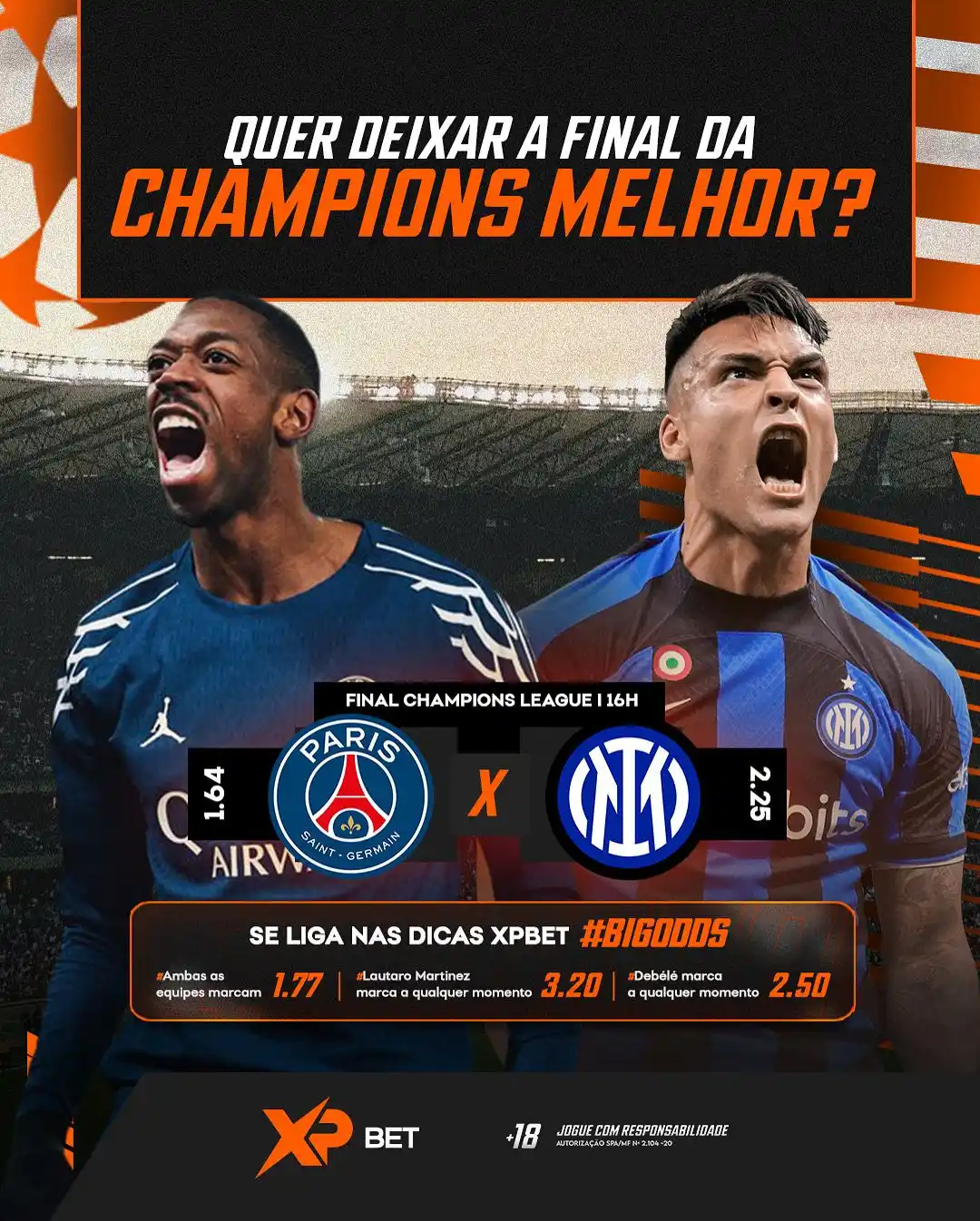 Image from XPBET: Quer deixar a Final da Champions ainda mais emocionante? A XPBET separ...
