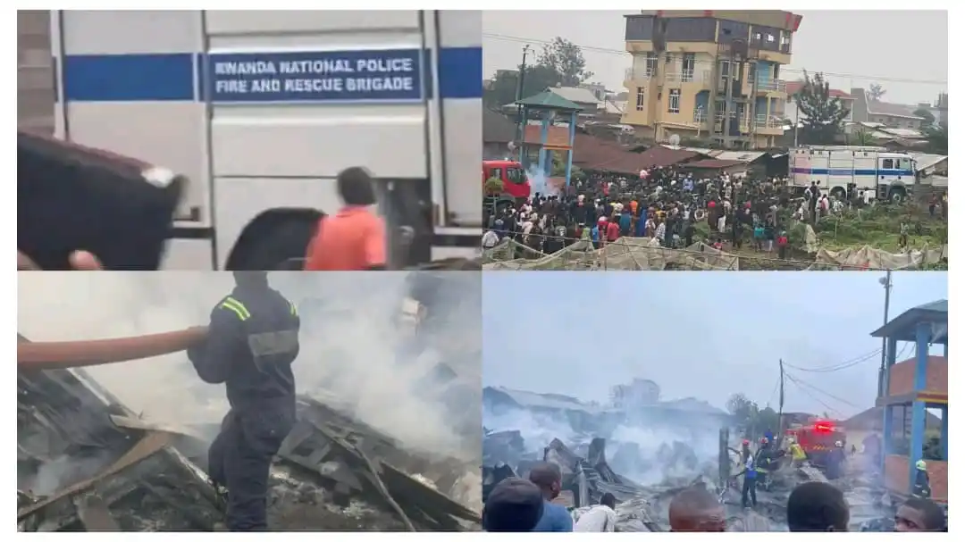 Image from 🚨𝐅𝐎𝐂𝐔𝐒 ±243 𝐓𝐄𝐋𝐄𝐕𝐈𝐒𝐈𝐎𝐍🚨: 🔴Urgent: Incendie à Goma, la police nationale rwandaise sur place pou...