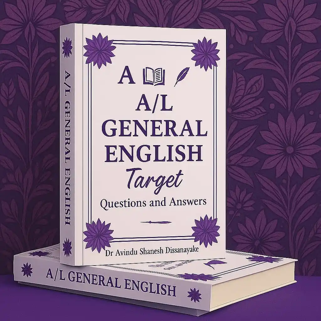Image from ₂₅/₂₆  🅐/🅛 🅐🅟🅘 🇱🇰: 📘 *A/L General English අනුමාන ප්‍රශ්න සහ පිළිතුරු පොත*📘 💜 *A/L Gene...