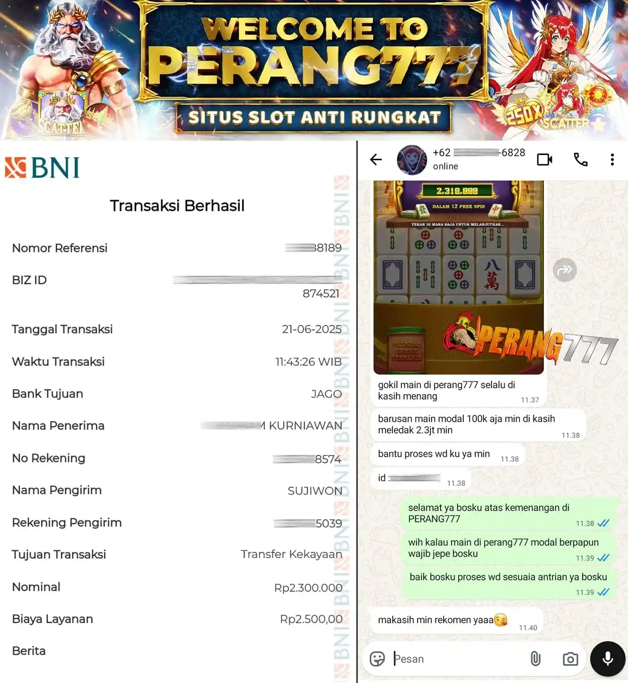 Image from sticker's gen z: Asik bener abang kita wede besar lagi di PERANG777... Kalau kalian mau...