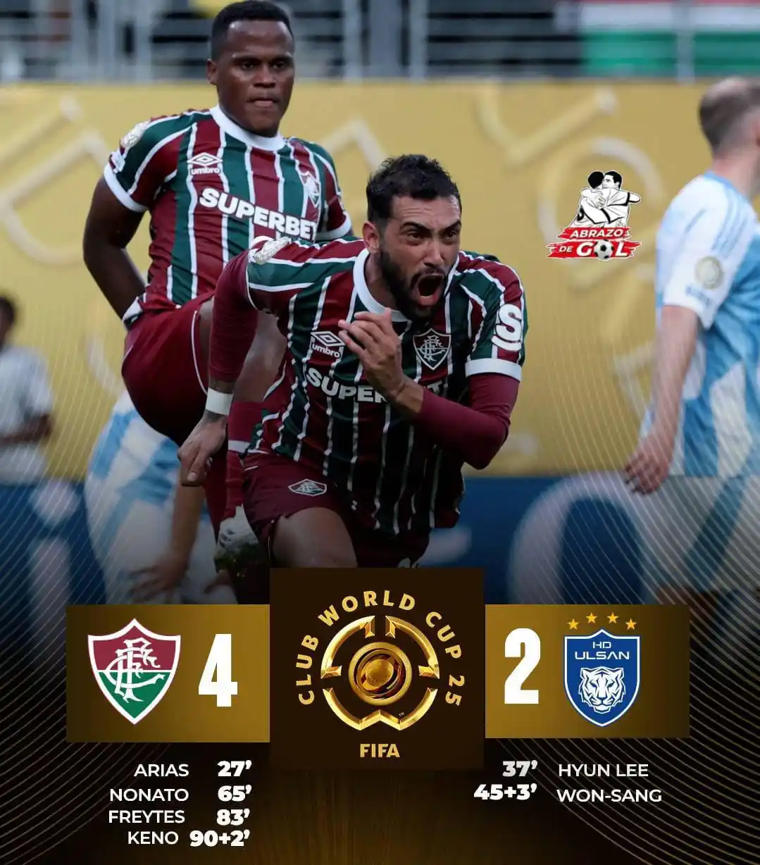 Image from 🏆⚽️ ABRAZO DE GOL 2025 ⚽️🏆: 🔥 FLUMINENSE GANÓ UN PARTIDAZO Y SUEÑA CON LA CLASIFICACIÓN 🇧🇷 Com...