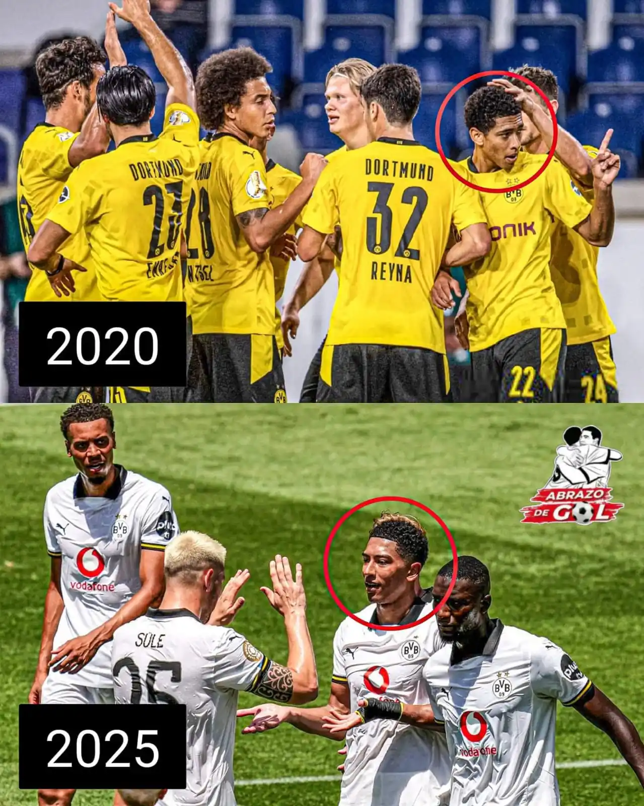 Image from 🏆⚽️ ABRAZO DE GOL 2025 ⚽️🏆: ¡FÚTBOL EN LA SANGRE!   📆 2020: Jude Bellingham marcó su primer gol c...
