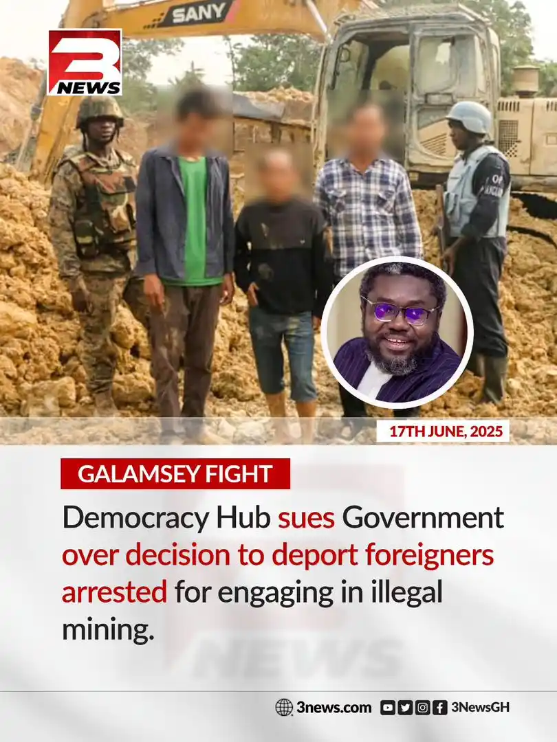 Image from TV3 Ghana: Galamsey Fight: Democracy Hub challenges government’s decision to depo...