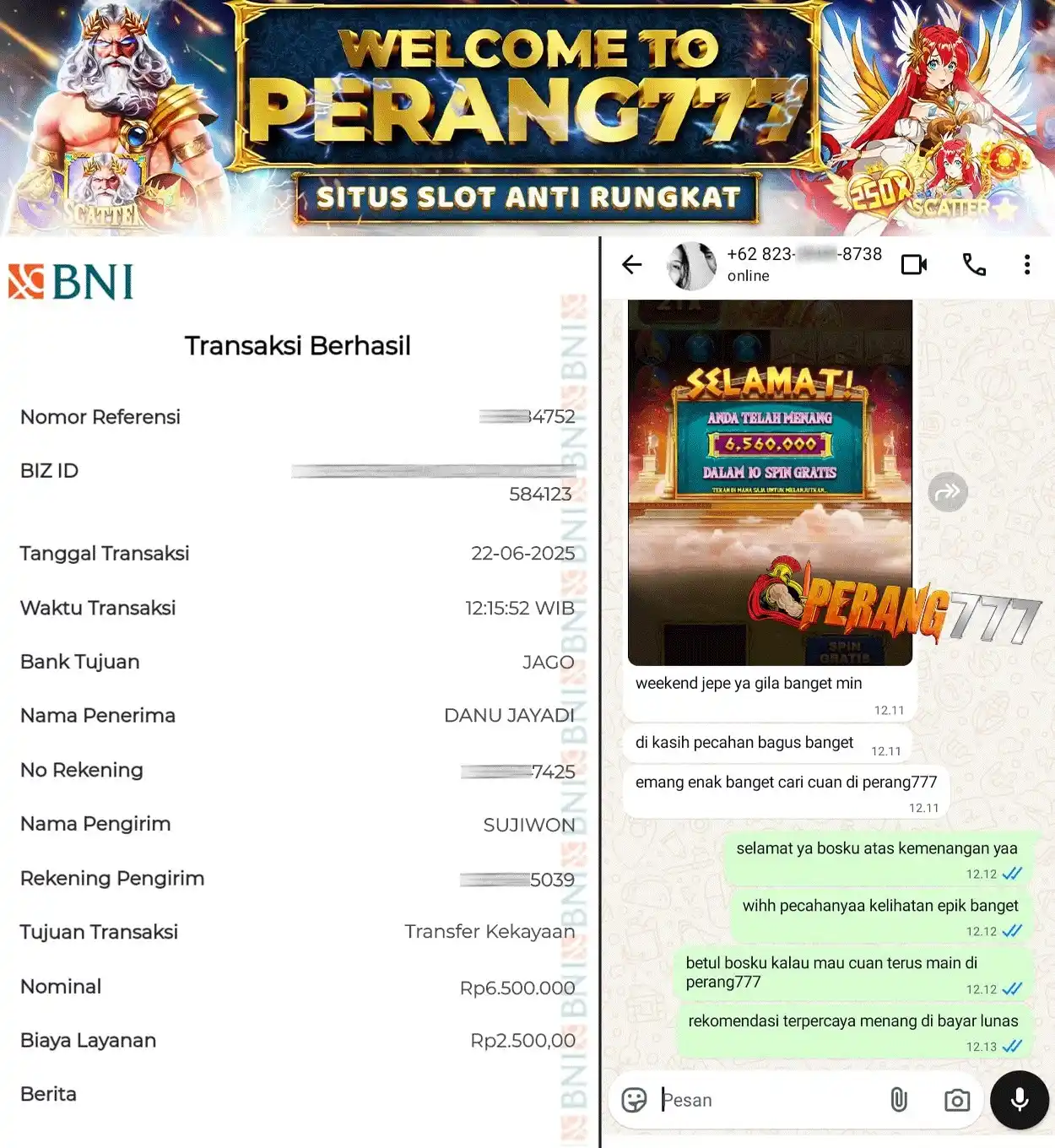 Image from sticker's gen z: Jackpot weekend meledak banget nih bosku.. Buruan merapat ambil kemena...