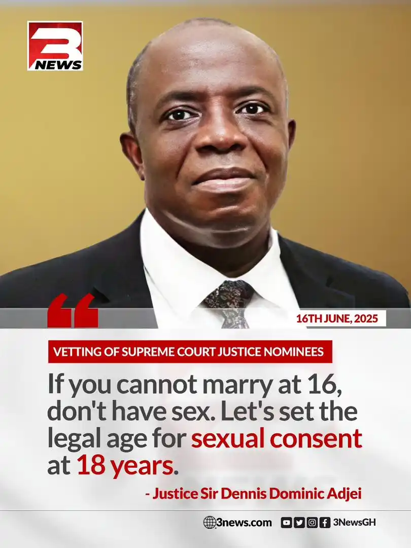 Image from TV3 Ghana: Justice Sir Dennis Dominic Adjei stated that if individuals cannot leg...