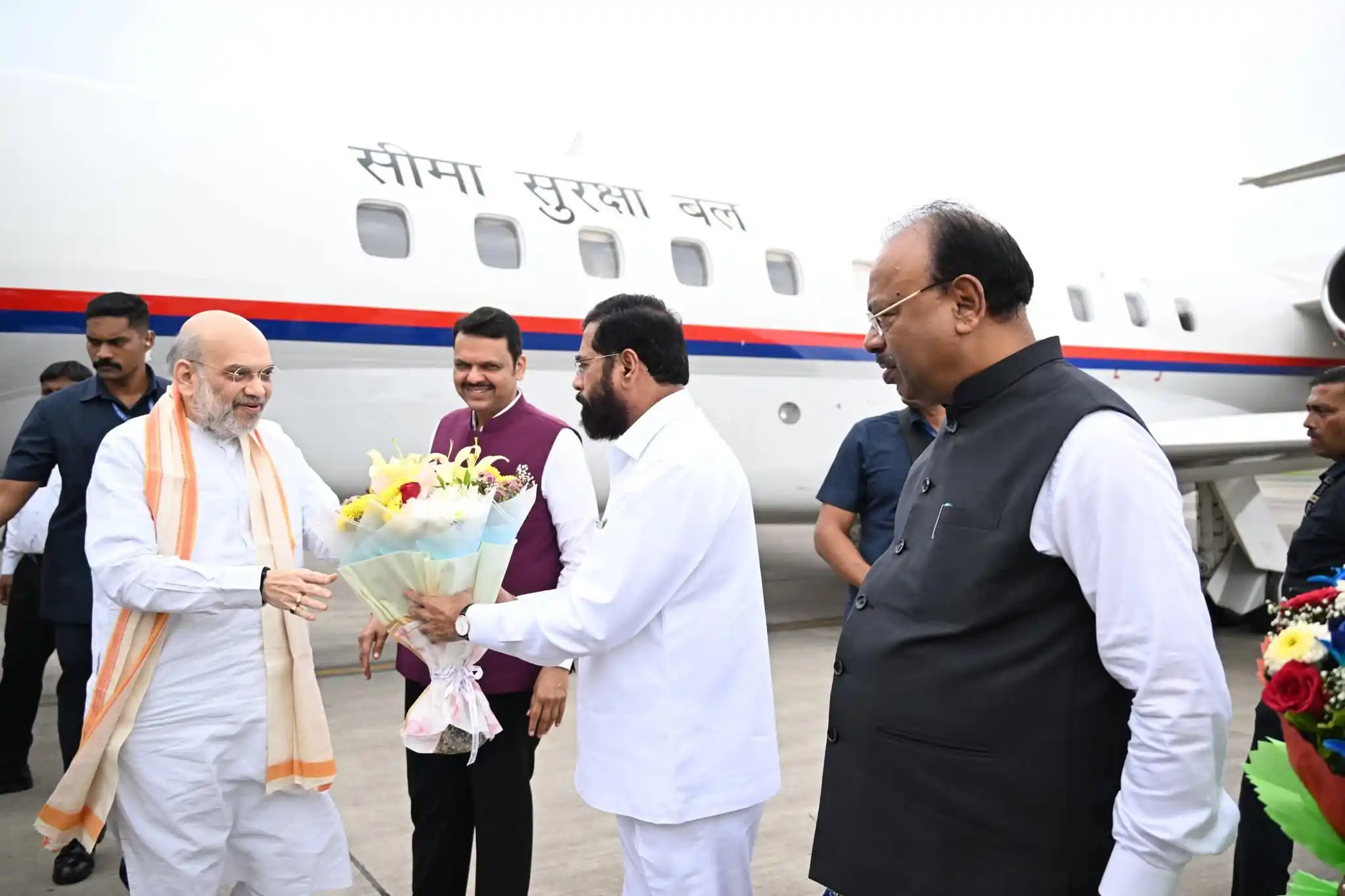 Image from Shivsena: केंद्रीय गृह तथा सहकार मंत्री अमितभाई शाह यांचे आज मुंबई दौऱ्याकरता आग...