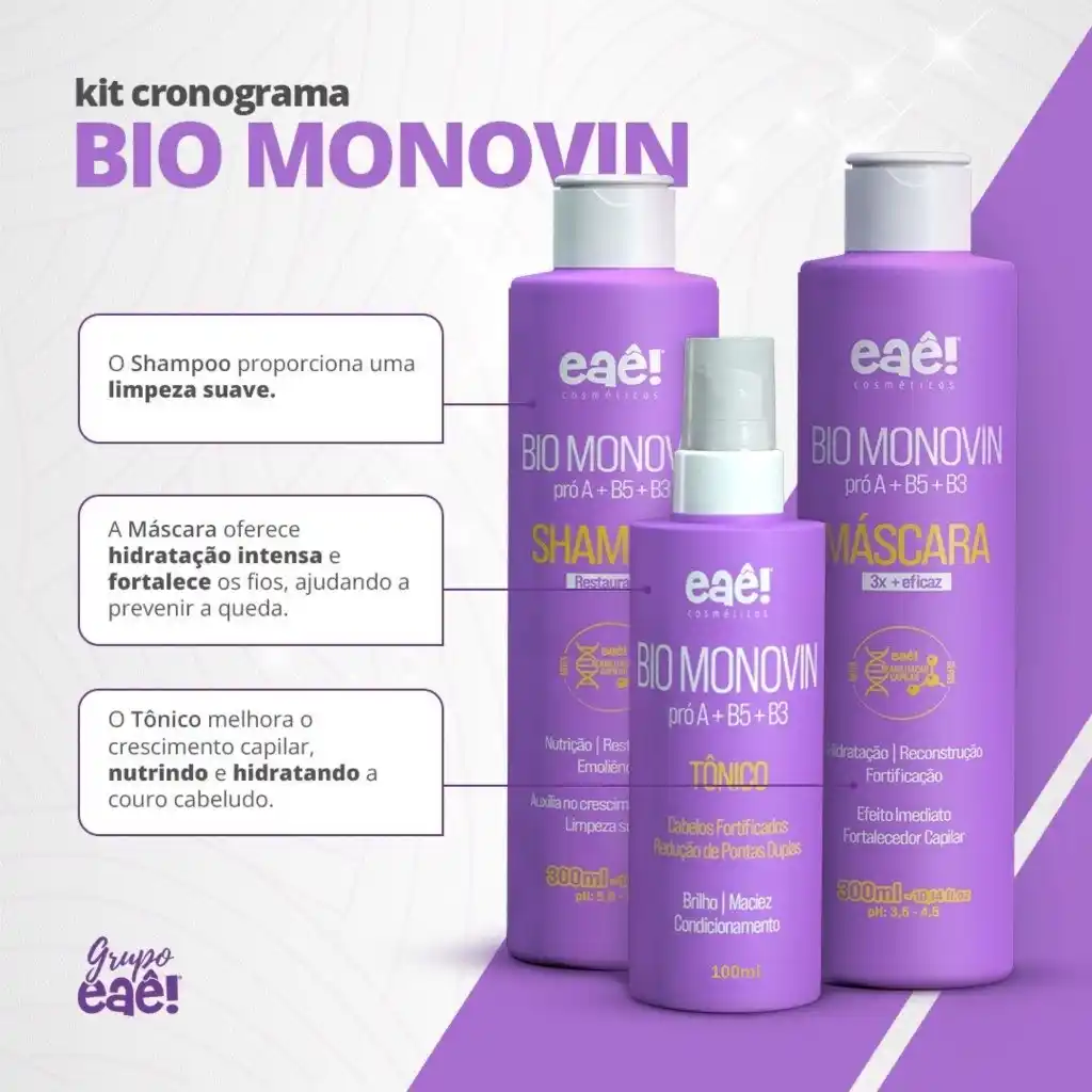 Image from BABI FINDS: 🔥 Kit Bio Monovin Crescimento e Queda Capilar Fortificante e Estimula...
