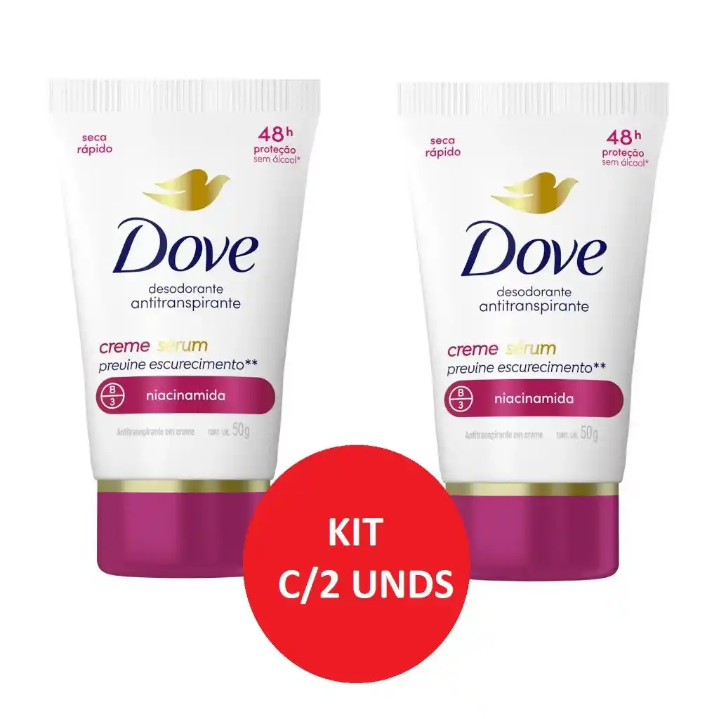 Image from BABI FINDS: 🔥 Kit C/2 Desodorante Antitranspirante Dove Creme Sérum Previne Escur...