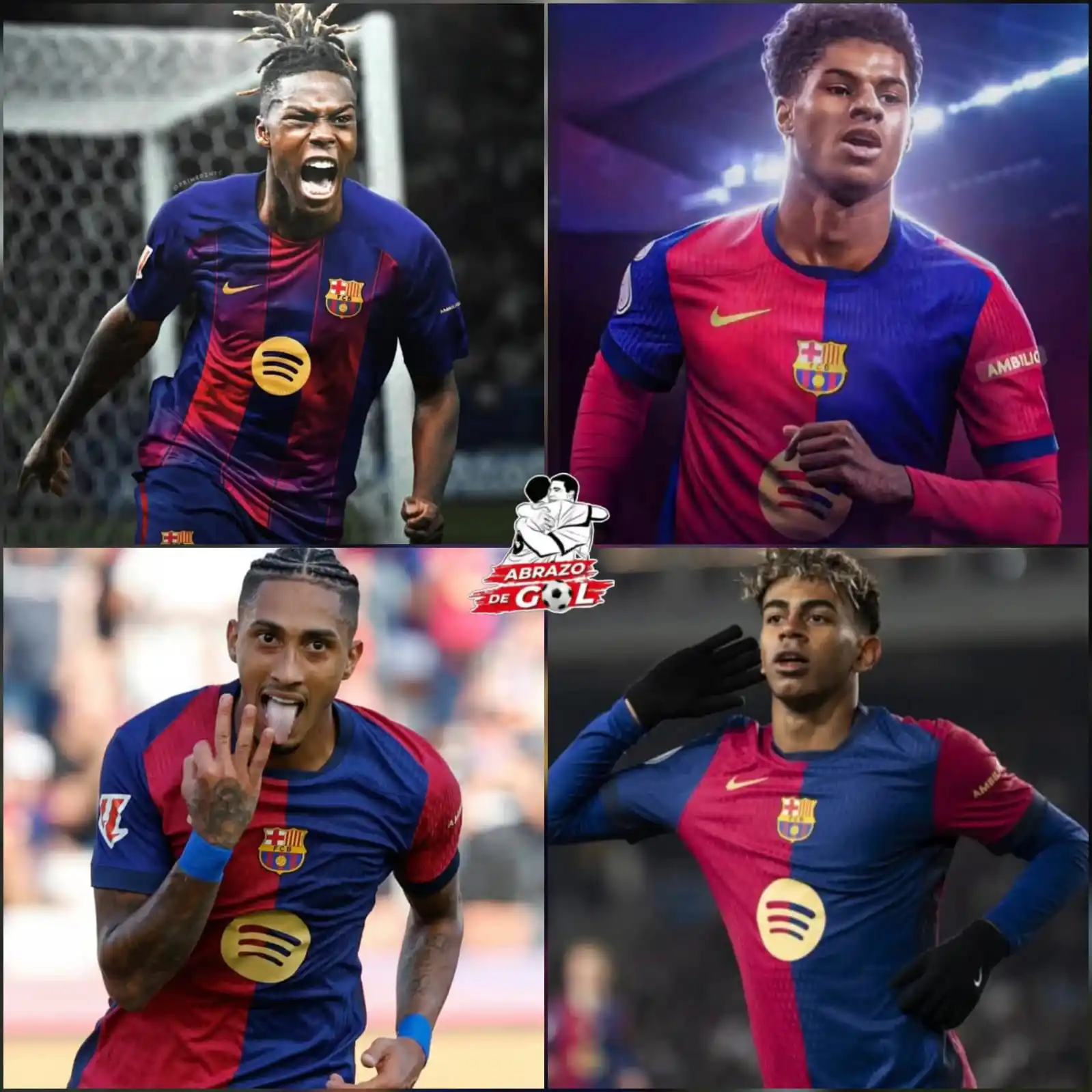 Image from 🏆⚽️ ABRAZO DE GOL 2025 ⚽️🏆: 📝 La delantera definitiva.  ⚡ El regate de Nico Williams.  🪄 La magi...