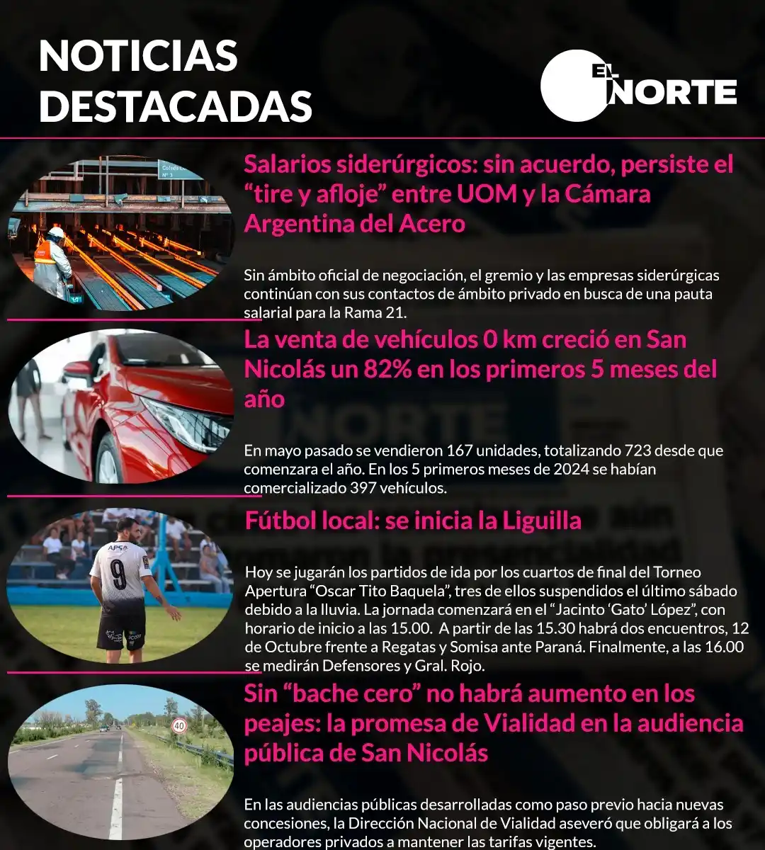Image from Diario EL NORTE: LAS NOTICIAS DESTACADOS DEL DÍA 🗞 📌 Salarios siderúrgicos: sin acue...