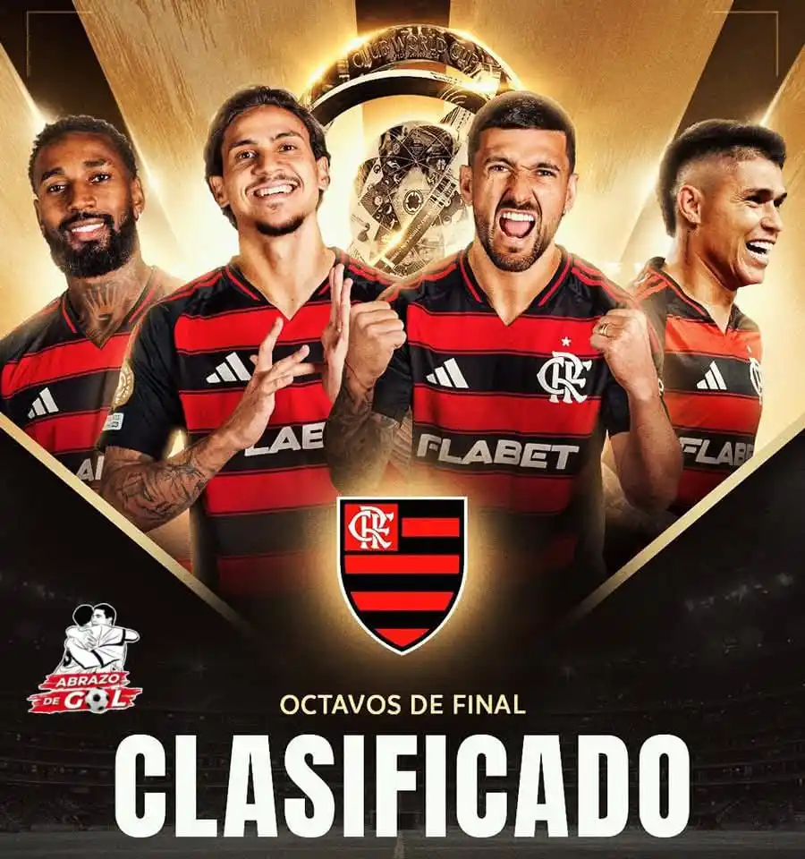 Image from 🏆⚽️ ABRAZO DE GOL 2025 ⚽️🏆: 🏆 Oficial | Flamengo es el primer equipo clasificado a los octavos de...