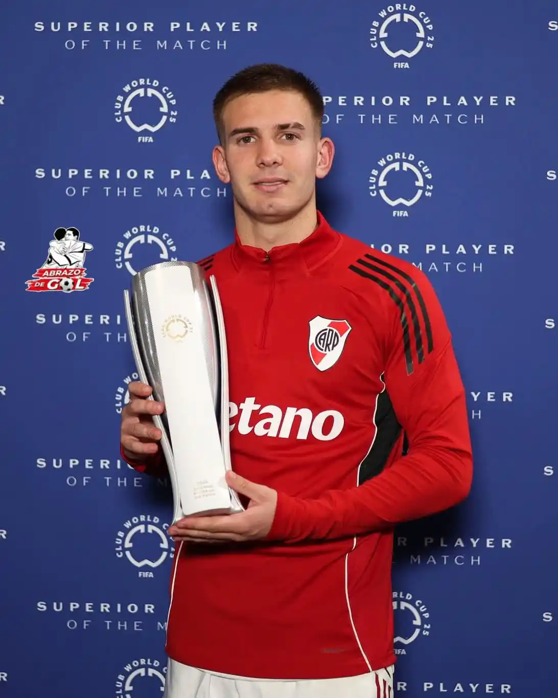 Image from 🏆⚽️ ABRAZO DE GOL 2025 ⚽️🏆: *✅ OFICIAL*  🏅Franco Mastantuono fue el *MVP* del partido ante Monter...
