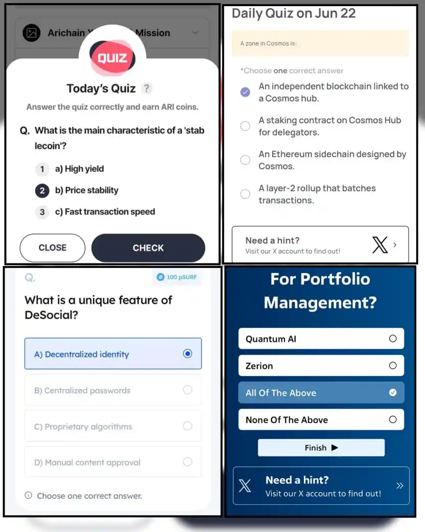Image from Hania Online Earning: ‎*22/06/2025* ‎ ‎1. `ARI-WALLET:` ➡️ Answer : B ‎ ‎2. `SPUR-PROTOCOL:`...
