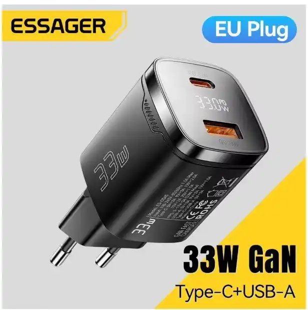 Image from PC DO RAFA OFERTAS: 3 UNIDADES - Carregador usb 33w Essager Valor: R$ 86,78 (932 Moedas...