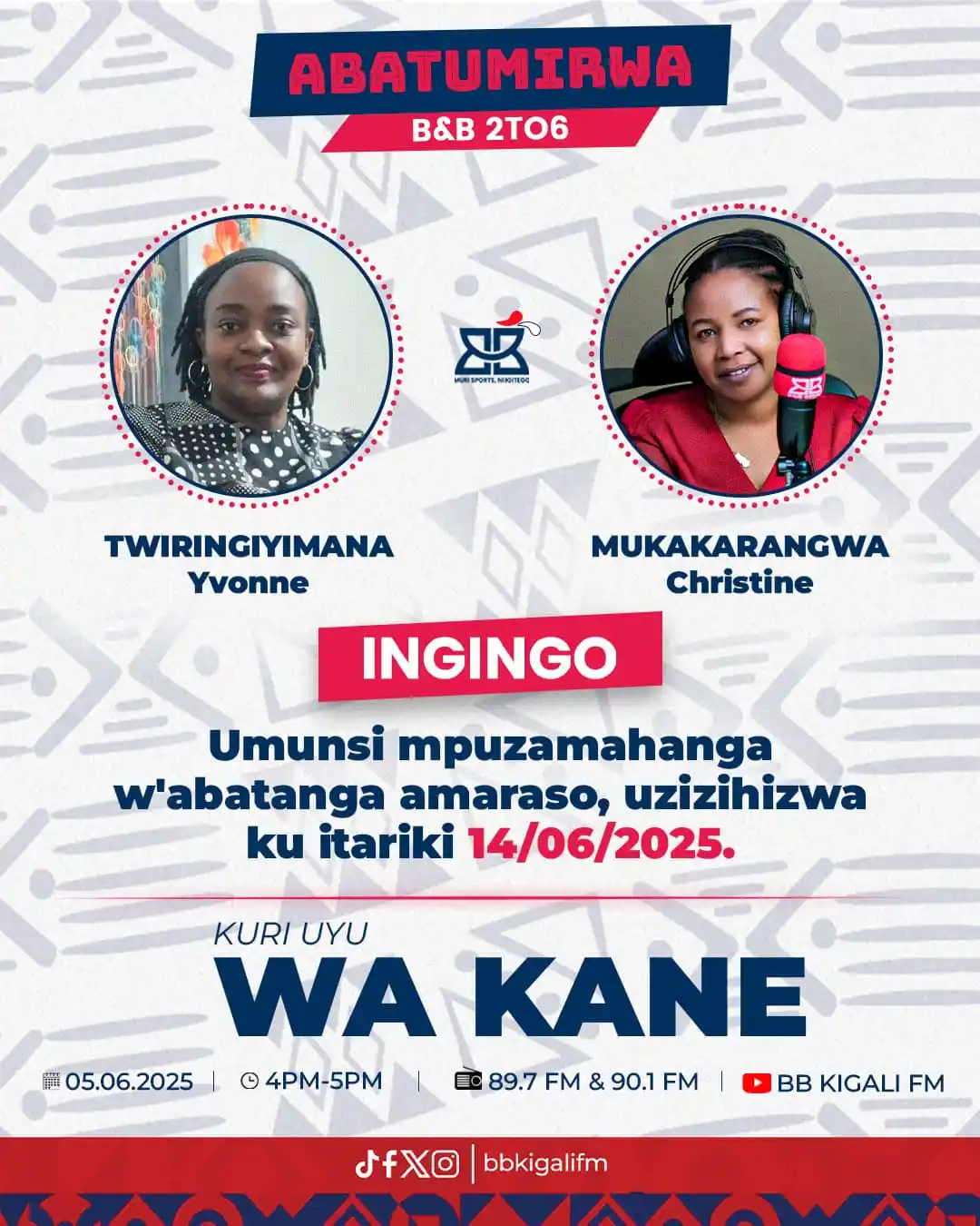 Image from B&B Kigali 89.7 FM: <a class="text-blue-500 hover:underline cursor-pointer" href="/hashtag...