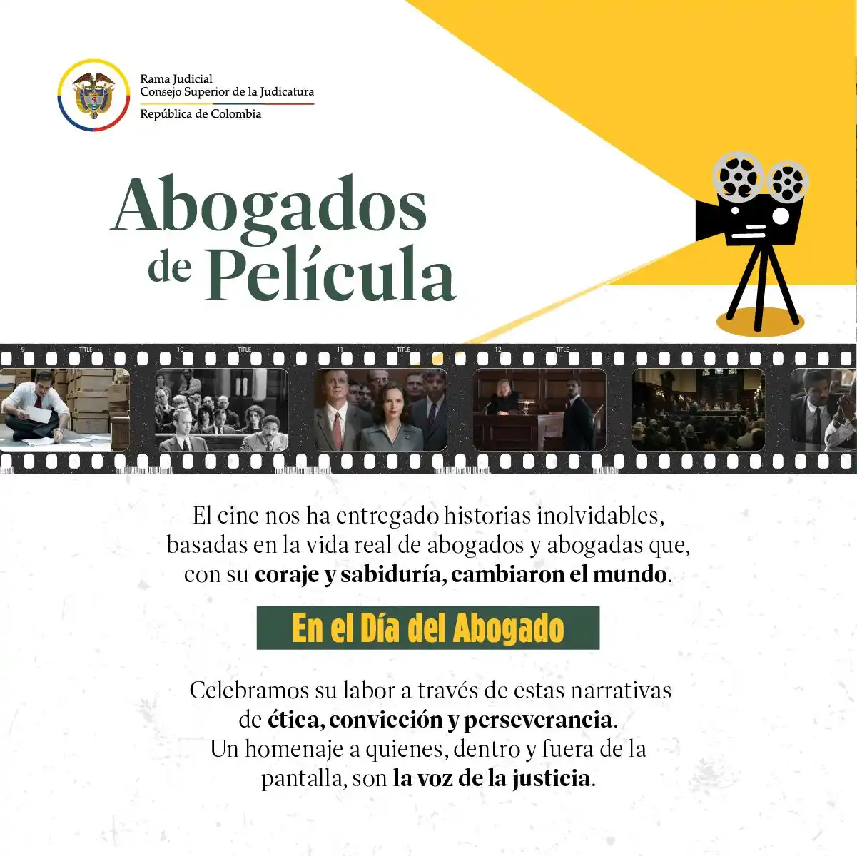 Image from Consejo Superior de la Judicatura: Buenos días ☀️   ¡Feliz Día del Abogado! ⚖️  Honramos el papel fundame...