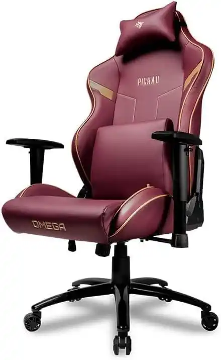 Image from PC DO RAFA OFERTAS: Cadeira Gamer Pichau Omega L, Vermelho e Dourado R$ 650,00 Em até 10...