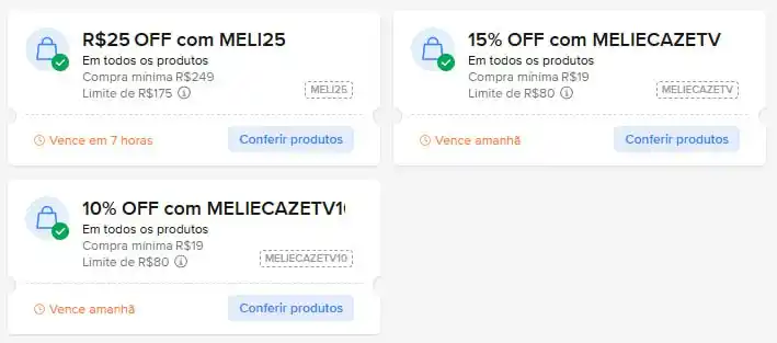 Image from PC DO RAFA OFERTAS: Cupons Ativos no Mercado Livre    R$ 25 OFF em R$ 249 - MELI25  15% OF...