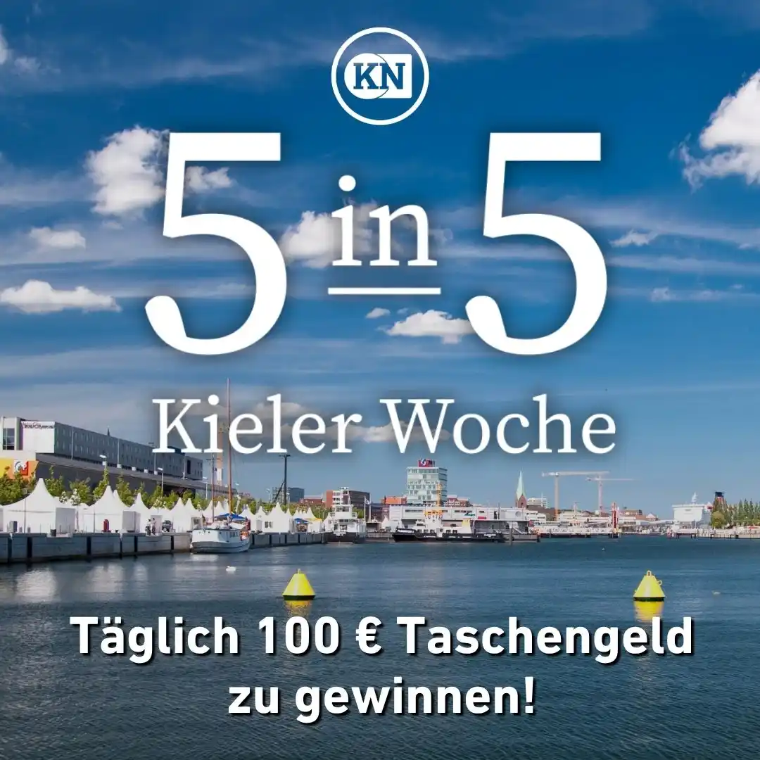 Image from Kieler Nachrichten: *Dein täglicher 5in5-Newsletter zur Kieler Woche!* ☀️ Wetter-Check 🎯 ...