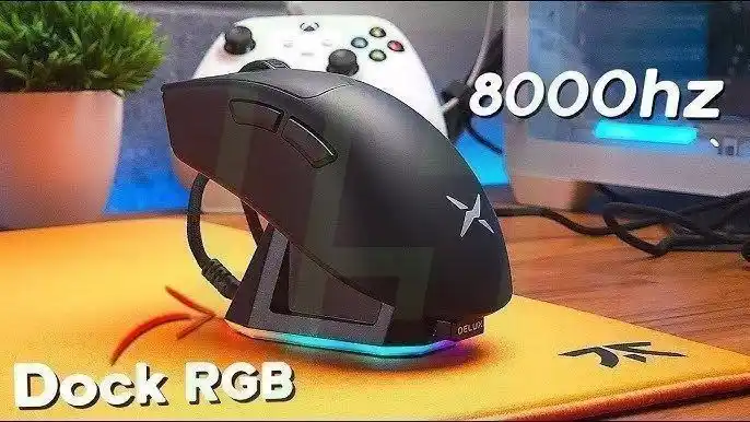 Image from PC DO RAFA OFERTAS: Delux M900 Pro PAW3395 8000Hz Mouse Sem Fio com dock de carregamento R...