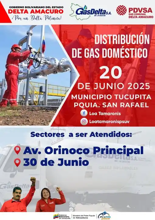 Image from NOTICÓDIGO (NotiDelta): Distribución de Gas Doméstico para el <a class="text-blue-500 hover:un...