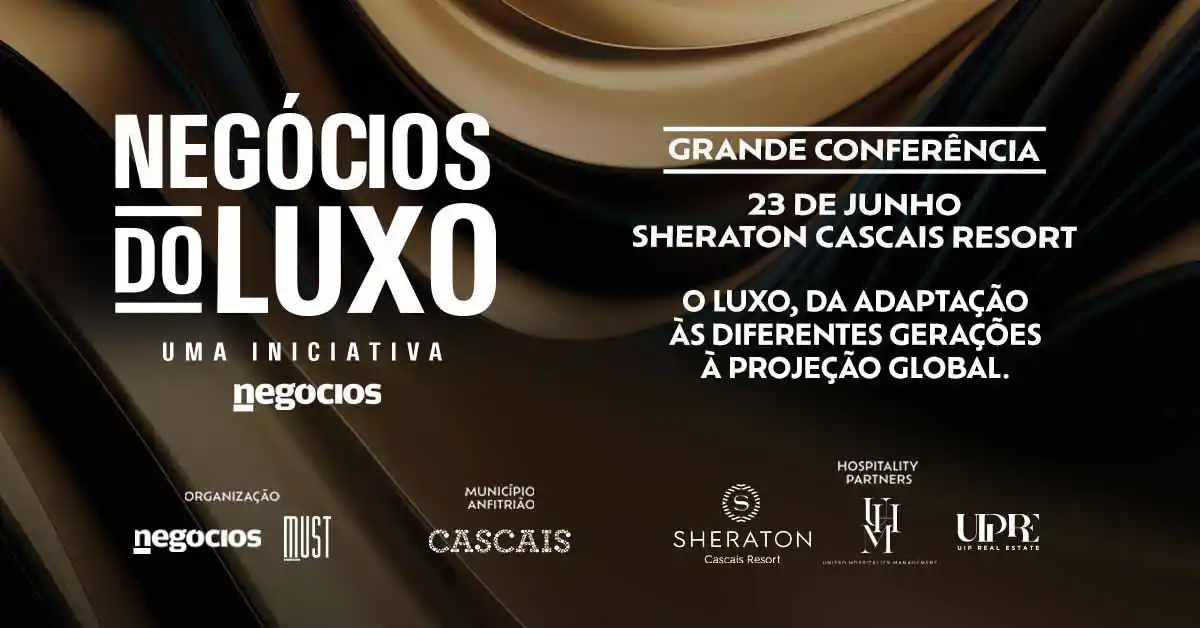 Image from Jornal de Negócios: Grande Conferência Negócios do Luxo 📅 23 de junho 📍 Sheraton Cascais...