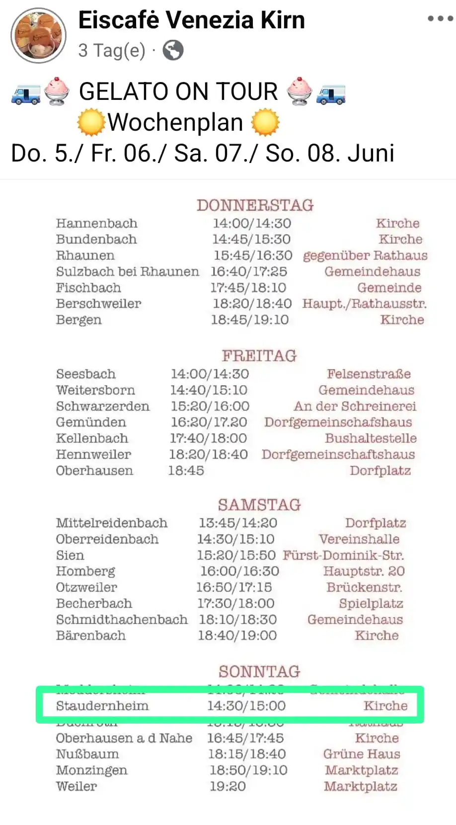 Informationen zur Ortsgemeinde Staudernheim post