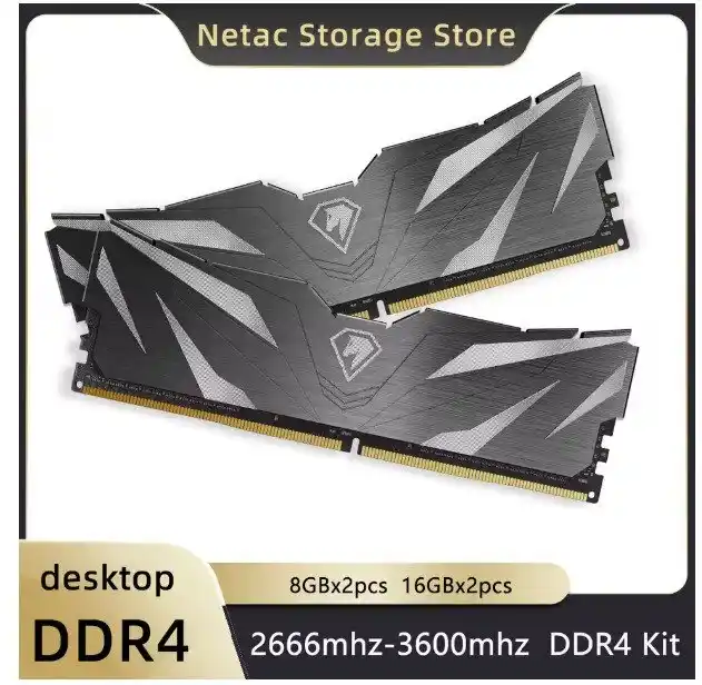 Image from PC DO RAFA OFERTAS: Memória RAM DDR4 2X16GB 3200 NETAC SHADOW Valor: R$ 250,93 (480 Moed...