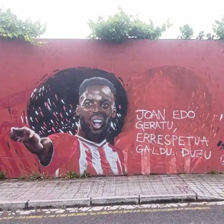 Image from GLOBAL SPORTS NEWS ✅: Nico Williams’ section of a mural was removed early Sunday after rumou...