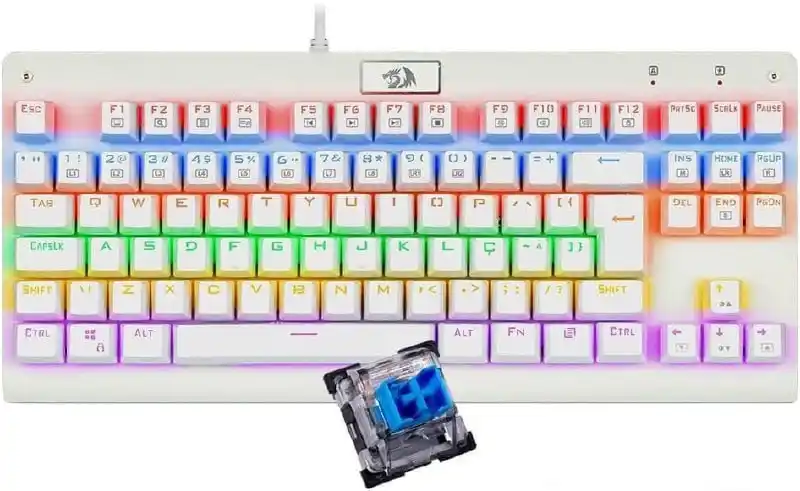 Image from PC DO RAFA OFERTAS: Redragon, K568W-R (PT-BLUE), Teclado Mecânico Gamer Dark Avenger, Rain...