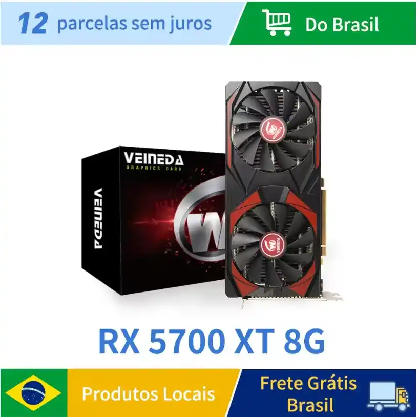 Image from PC DO RAFA OFERTAS: RX 5700 XT 8GB GDDR5 256BIT ESTOQUE NO BR R$ 1114 CUPOM: BRAE30 + 27...