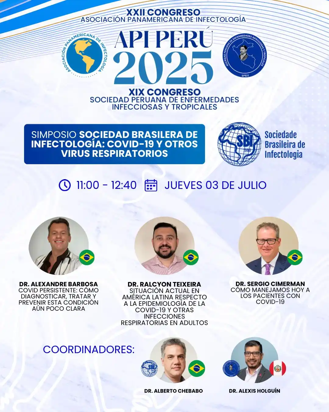 Image from Sociedad Peruana de Enfermedades Infecciosas Y Tropicales SPEIT DIFUSION: 🌎🦠 Simposio de la Sociedad Brasilera de Infectologia: COVID-19 y otr...