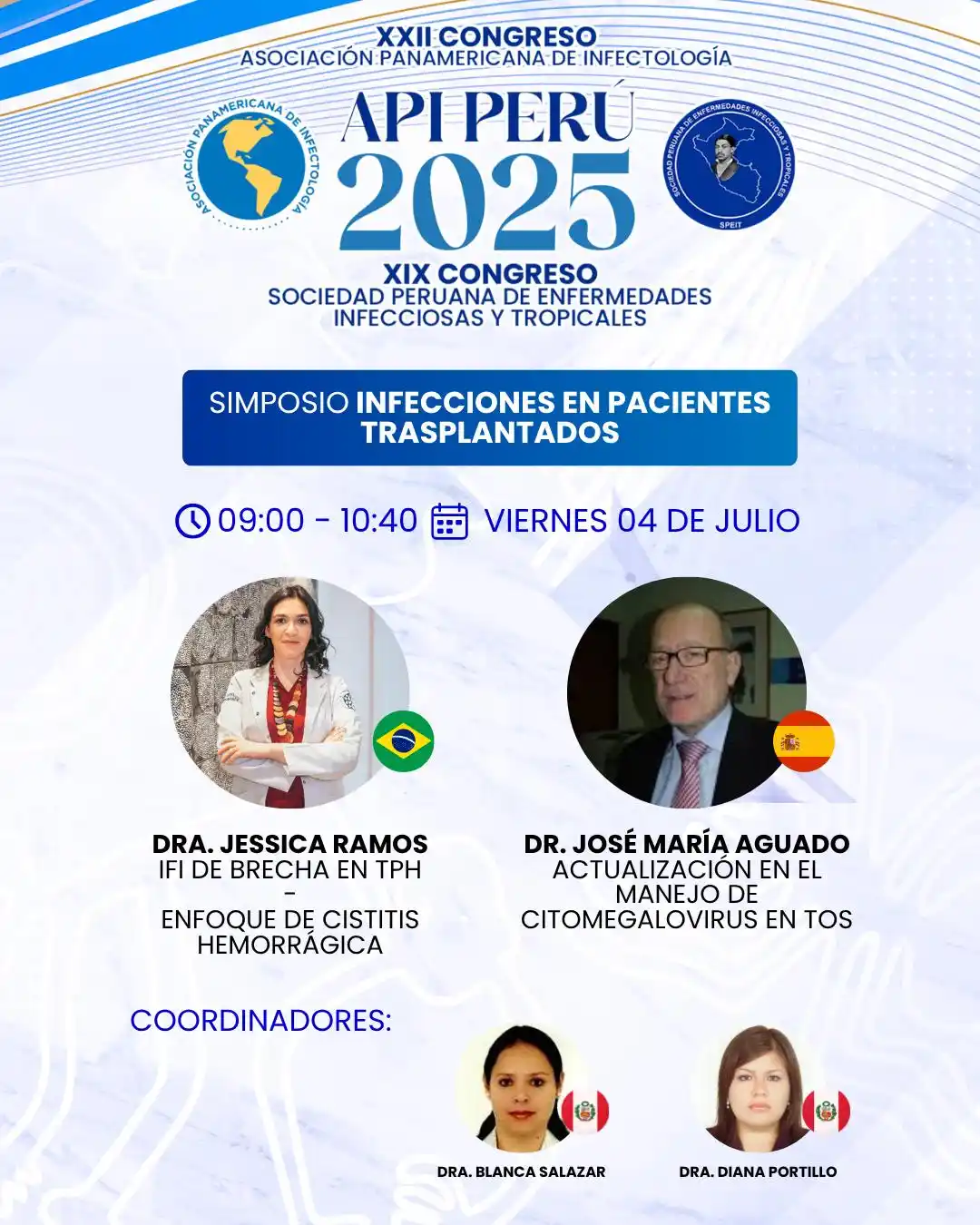 Image from Sociedad Peruana de Enfermedades Infecciosas Y Tropicales SPEIT DIFUSION: 🧬🩺 Simposio: Infecciones en pacientes trasplantados 📅 Viernes 04 de...