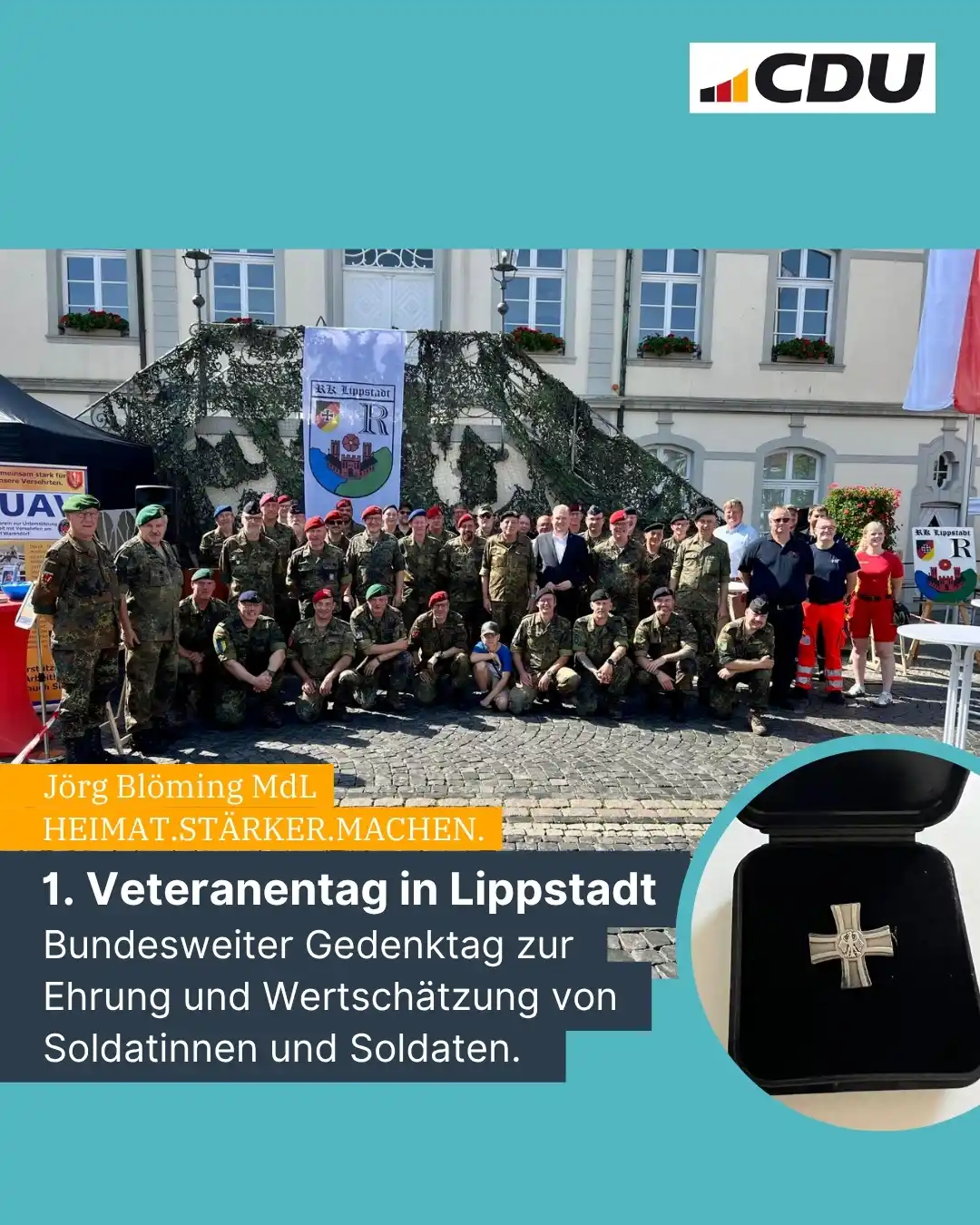 Image from Jörg Blöming MdL: 🎖 Würdigung am Veteranentag auf dem Rathausplatz in Lippstadt 🇩🇪 Am...