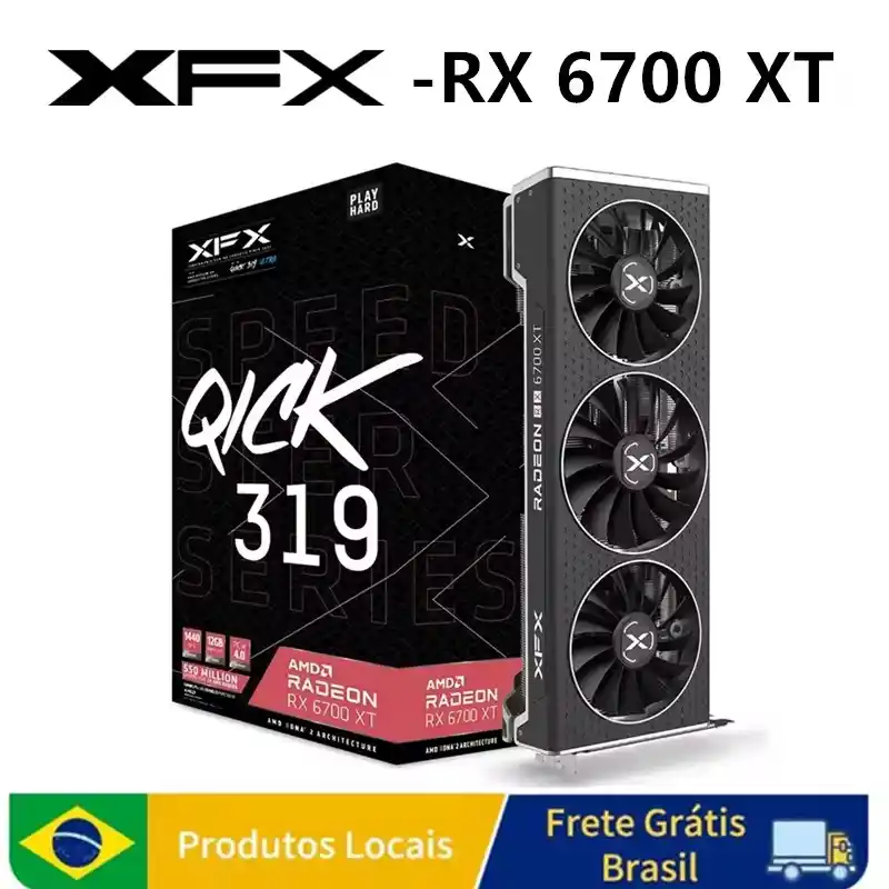 Image from PC DO RAFA OFERTAS: XFX RX 6700 XT 12GB Placa de Vídeo AMD (usada)  - Direto do Brasil 🇧�...