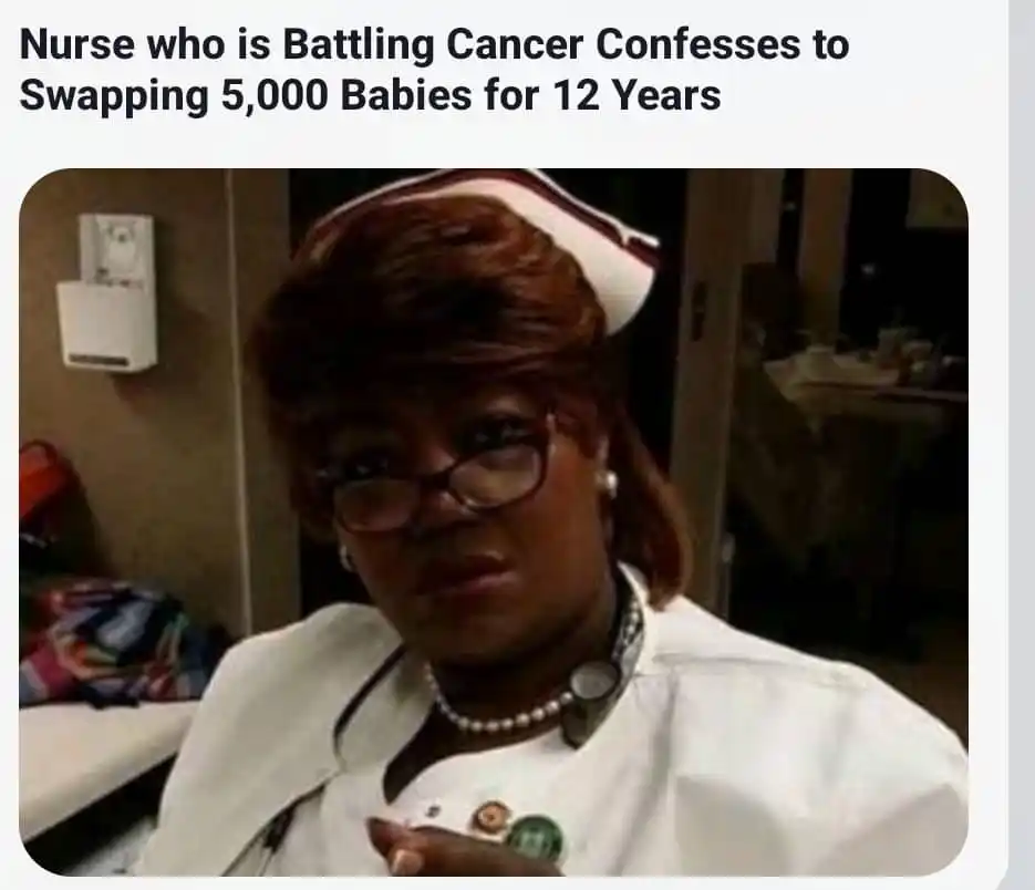 Image from Richportal Services (Richportal Tv, Richportal Tv Plus, Sir Rich Stream, www.richportaltv.com): *A Nurse Who Is Battling Cancer Confesses Swapping 5,000 Babies for 12...