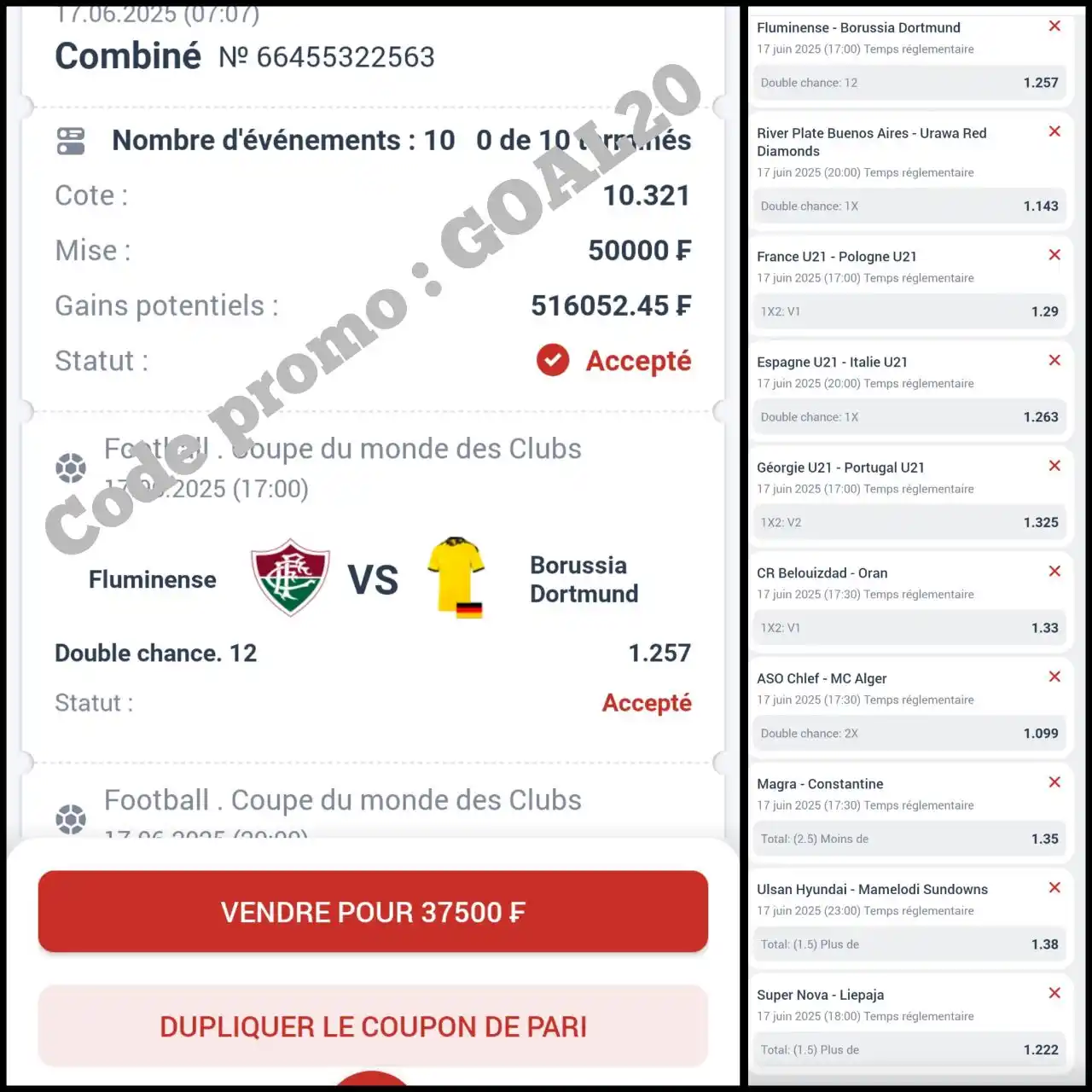 Image from ✅ GOAL20 PRONO Coupon Du Jour :Fiable Et Gratuit ✅: 🟢Code coupon pronostics du jour   🟢 Coupon côte 10+🟢   🟡 Code Méga...