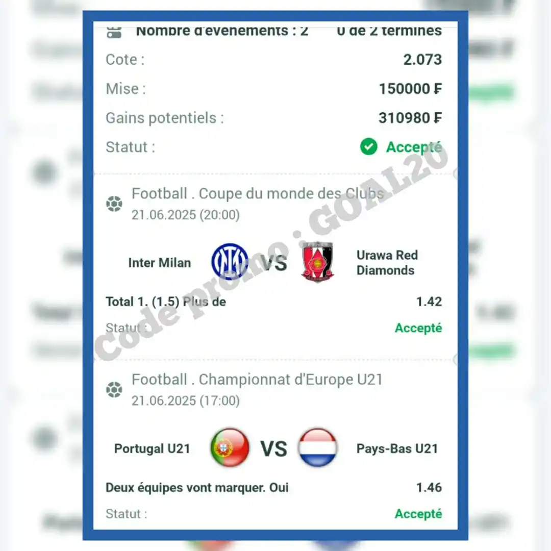 Image from ✅ GOAL20 PRONO Coupon Du Jour :Fiable Et Gratuit ✅: Cotes 2 sur 1xbet   Code 1xbet ➡️DLBQV  Code MÉGA PARI ➡️13BQV  Code M...